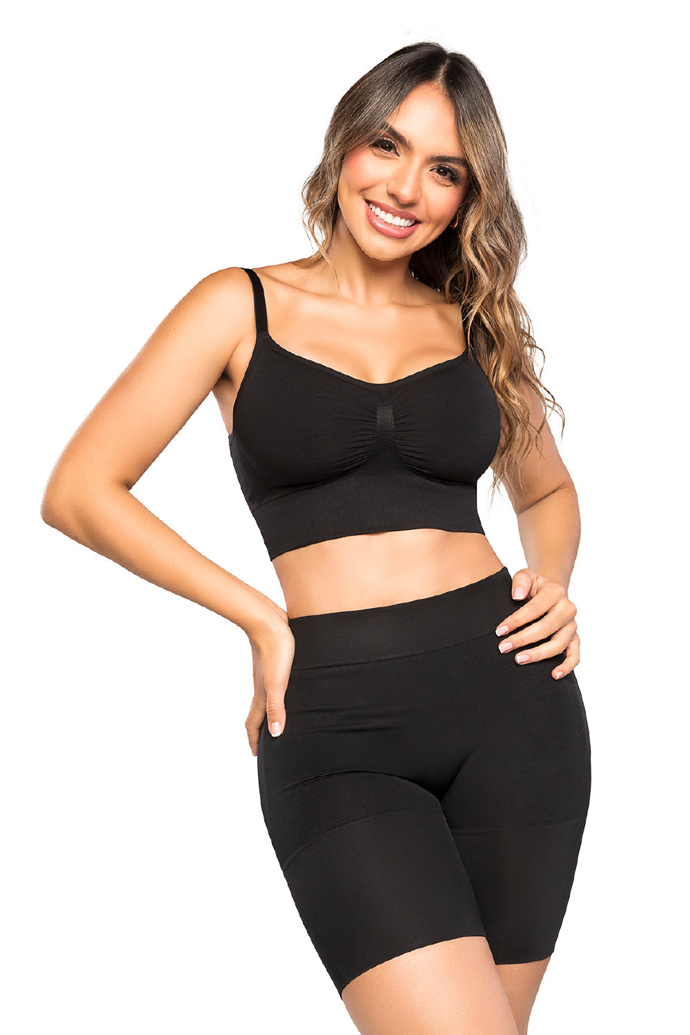 Short Sin Costuras con Tanga Gratis – Moldea y Realza sin Notarse seamfree Stagmi Cocoa