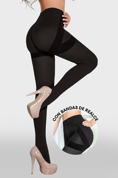 - Panty media negra SMI04013 efecto lifting extra
- Vista frontal pantymedia negro mate elegante
- Detalle pantimedias segunda piel compresión
