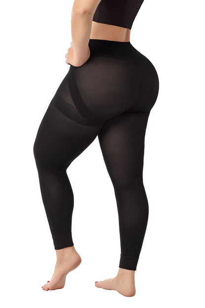 - Panty media negra SMI04015 elegante segunda piel
- Vista frontal pantymedia negra traslúcida
- Detalle panty media efecto lifting extra