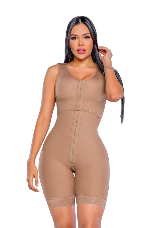Faja Ultrainvisible SMI7121 LA AFORTUNADA – Media pierna- con brasier incluido y triple efecto lifting